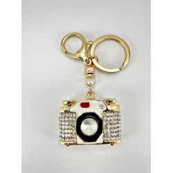 Fotoğraf Makinesi Beyaz Anahtarlık